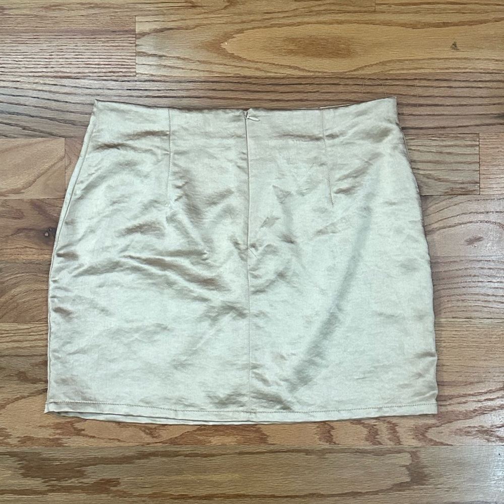 cream satin princess polly skirt - 12